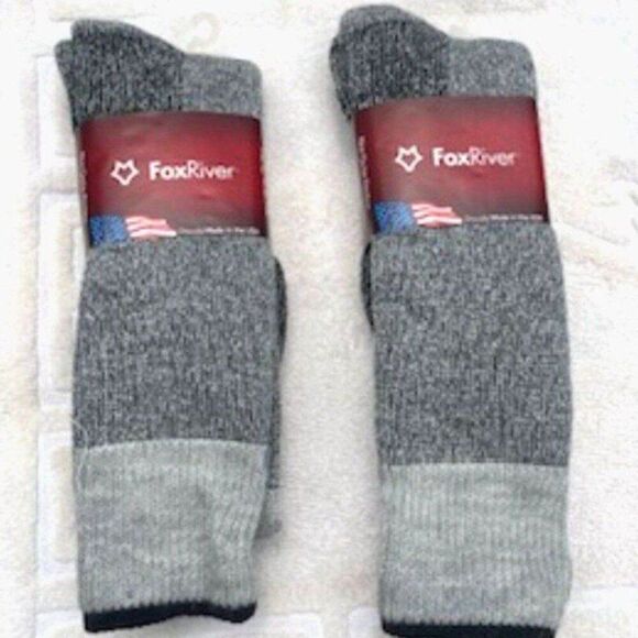 Socks . Wool Heavyweight Mid-Calf Boot . Large . (2 Pac) #6600L Fox River - Picture 1 of 6